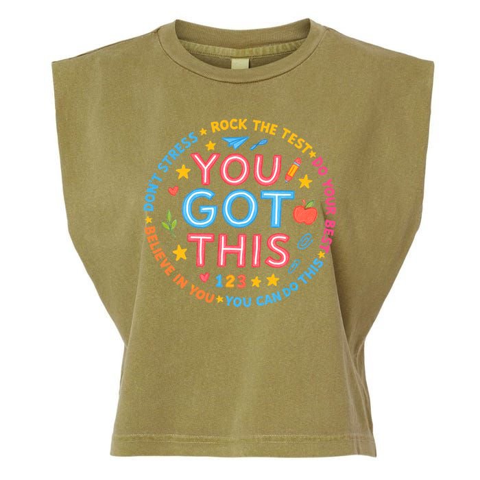 You Got This Rock The Test Do Your Best Don't Stress Garment-Dyed Women's Muscle Tee