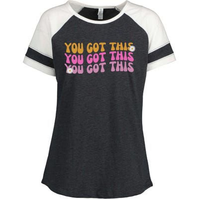 You Got This Retro Motivational Cute Enza Ladies Jersey Colorblock Tee