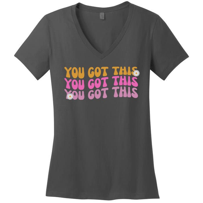 You Got This Retro Motivational Cute Women's V-Neck T-Shirt