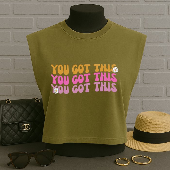You Got This Retro Motivational Cute Garment-Dyed Women's Muscle Tee