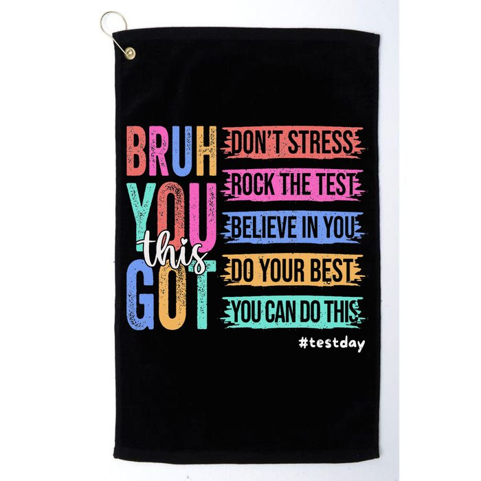 You Got This DonT Stress Rock The Test Test Day Golf Towel