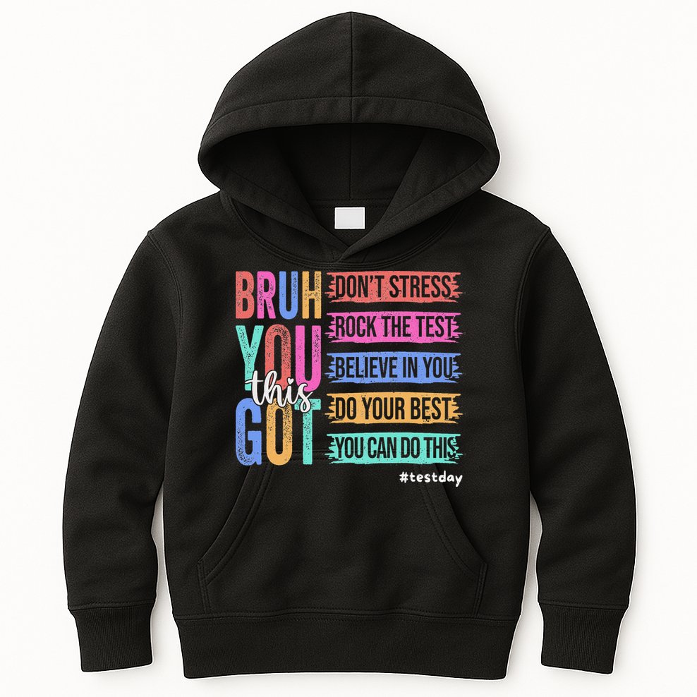 You Got This DonT Stress Rock The Test Test Day Kids Hoodie