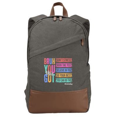 You Got This DonT Stress Rock The Test Test Day Cotton Canvas Backpack