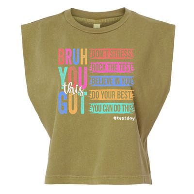 You Got This DonT Stress Rock The Test Test Day Garment-Dyed Women's Muscle Tee