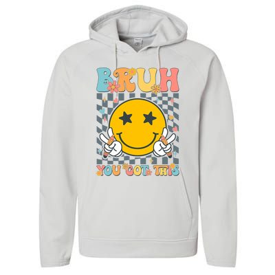 You Got This Testing Day Groovy Motivational Teacher Student Performance Fleece Hoodie