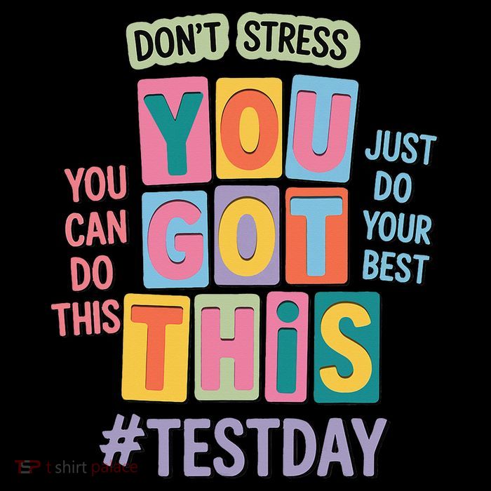 You Got This DonT Stress Rock The Test Test Day 16 in Basic Backpack