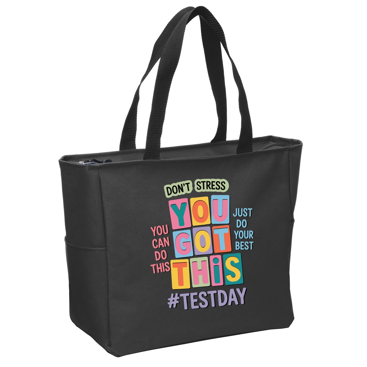 You Got This DonT Stress Rock The Test Test Day Zip Tote Bag