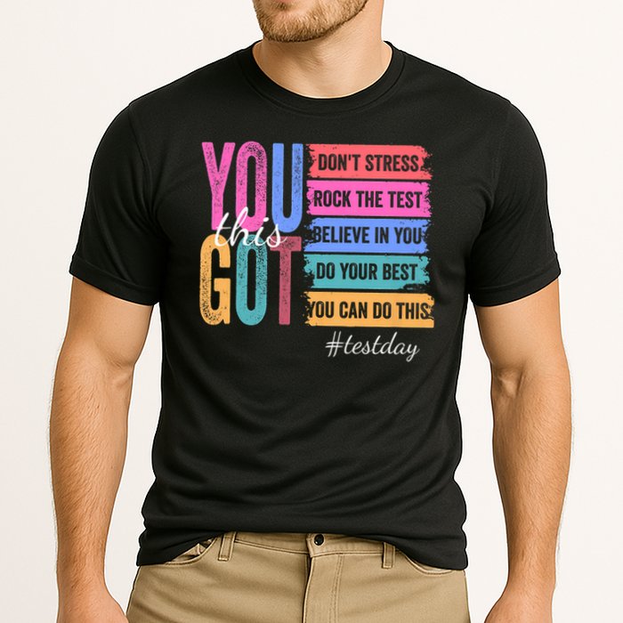 You Got This Don'T Stress Rock The Test Test Day Cooling Performance Crew T-Shirt