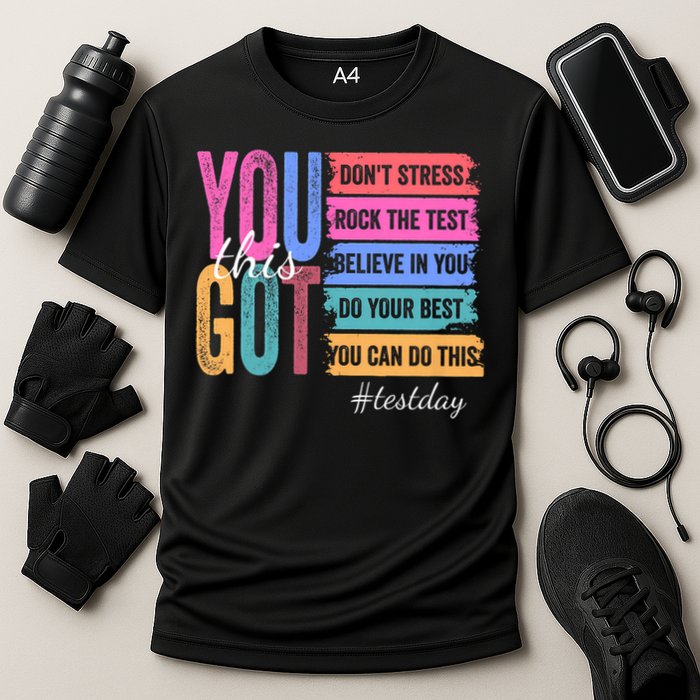 You Got This Don'T Stress Rock The Test Test Day Cooling Performance Crew T-Shirt