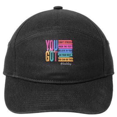 You Got This Don'T Stress Rock The Test Test Day 7-Panel Snapback Hat