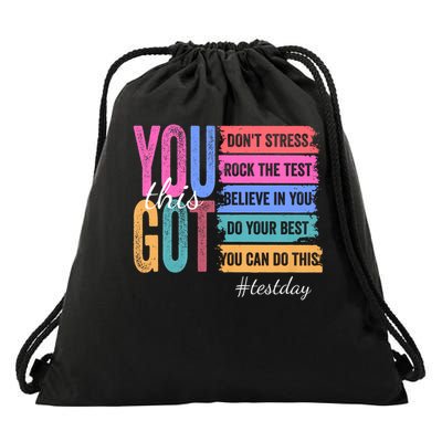 You Got This Don'T Stress Rock The Test Test Day Drawstring Bag