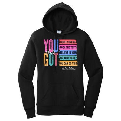 You Got This Don'T Stress Rock The Test Test Day Women's Pullover Hoodie