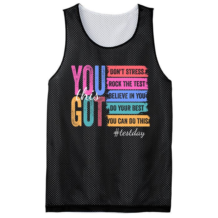 You Got This Don'T Stress Rock The Test Test Day Mesh Reversible Basketball Jersey Tank