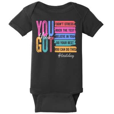 You Got This Don'T Stress Rock The Test Test Day Baby Bodysuit