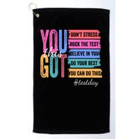 You Got This Don'T Stress Rock The Test Test Day Golf Towel