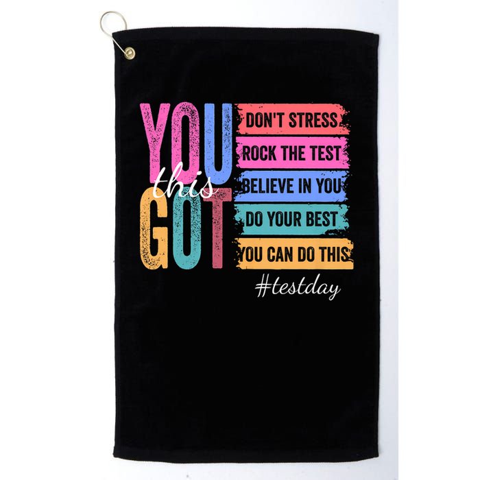 You Got This Don'T Stress Rock The Test Test Day Golf Towel