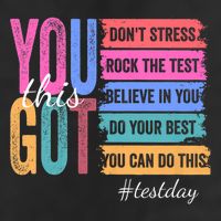 You Got This Don'T Stress Rock The Test Test Day Golf Towel