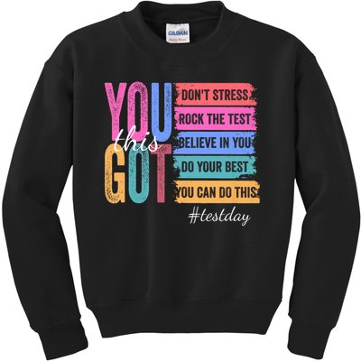 You Got This Don'T Stress Rock The Test Test Day Kids Sweatshirt