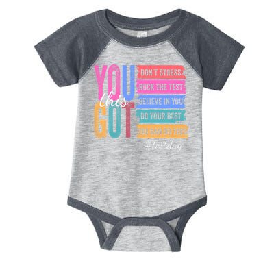You Got This Don'T Stress Rock The Test Test Day Infant Baby Jersey Bodysuit