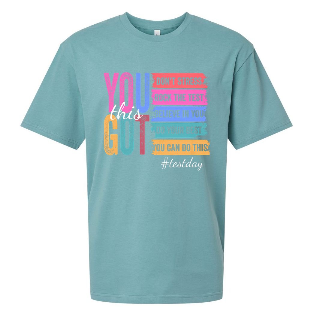 You Got This Don'T Stress Rock The Test Test Day Sueded Cloud Jersey T-Shirt