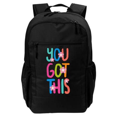 You Got This Colorful Floral Motivational Quote Backpack