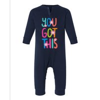 You Got This Colorful Floral Motivational Quote Infant Fleece One Piece