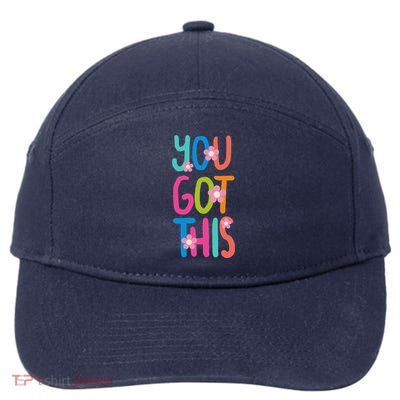 You Got This Colorful Floral Motivational Quote 7-Panel Snapback Hat