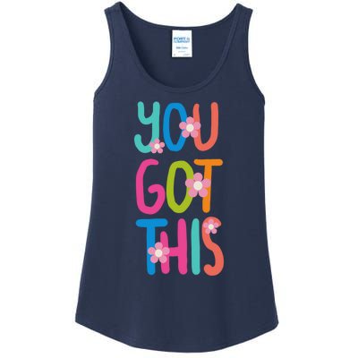 You Got This Colorful Floral Motivational Quote Ladies Essential Tank