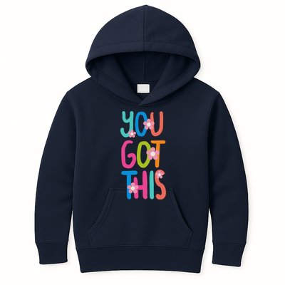 You Got This Colorful Floral Motivational Quote Kids Hoodie