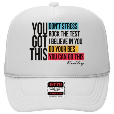 You Got This Test Day Testing High Crown Mesh Back Trucker Hat