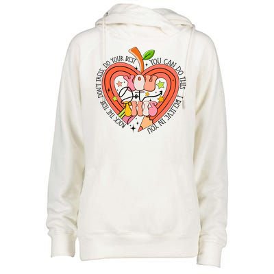 You Got This Lucky Test Day Rock The Test Don't Stress Do Your Best Womens Funnel Neck Pullover Hood