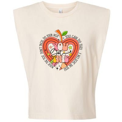 You Got This Lucky Test Day Rock The Test Don't Stress Do Your Best Garment-Dyed Women's Muscle Tee