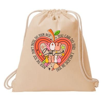 You Got This Lucky Test Day Rock The Test Don't Stress Do Your Best Drawstring Bag