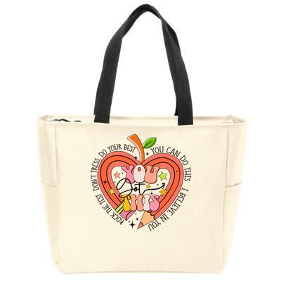 You Got This Lucky Test Day Rock The Test Don't Stress Do Your Best Zip Tote Bag