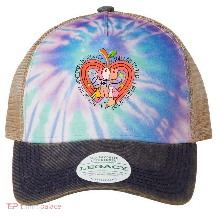 You Got This Lucky Test Day Rock The Test Don't Stress Do Your Best Legacy Tie Dye Trucker Hat