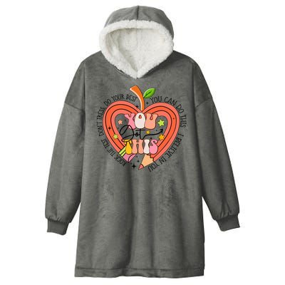 You Got This Lucky Test Day Rock The Test Don't Stress Do Your Best Hooded Wearable Blanket