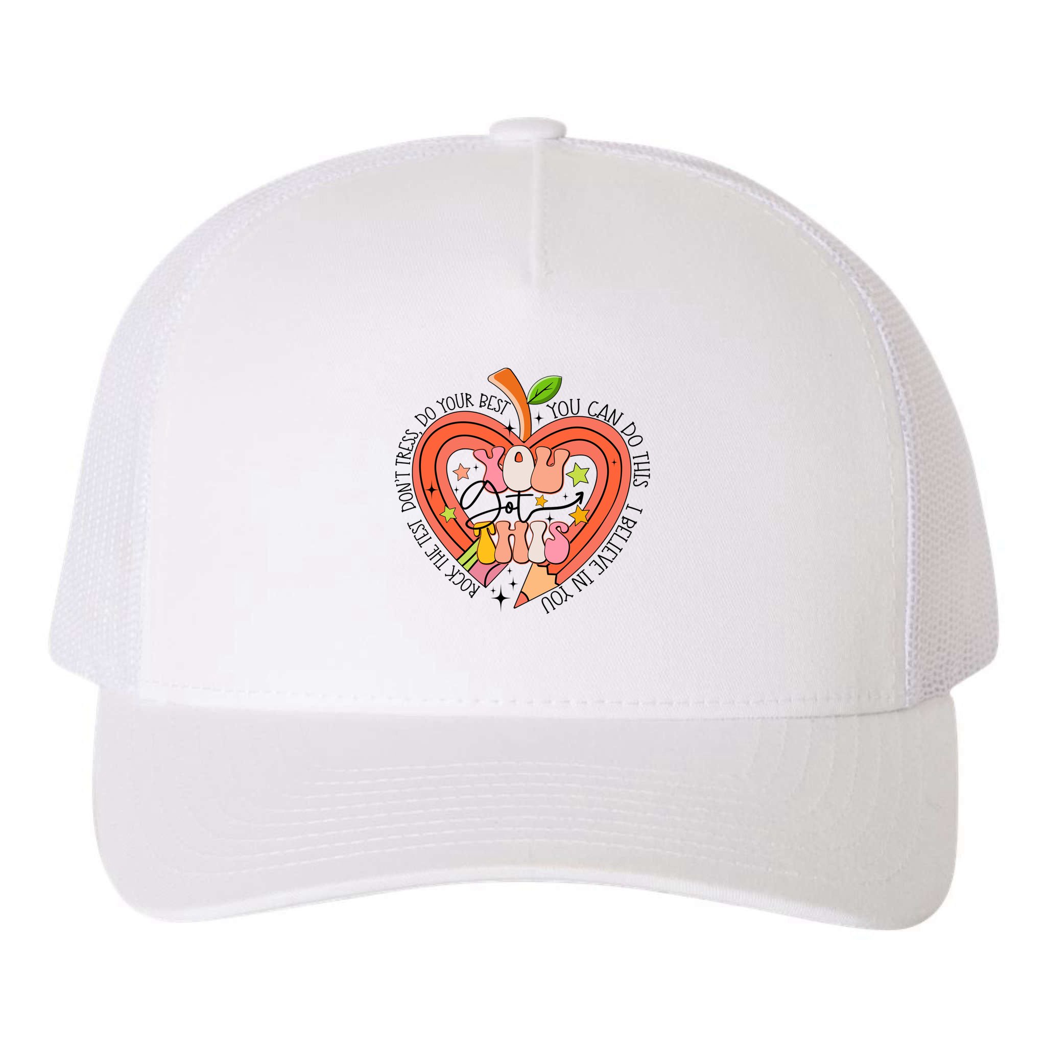 You Got This Lucky Test Day Rock The Test Don't Stress Do Your Best Yupoong Adult 5-Panel Trucker Hat