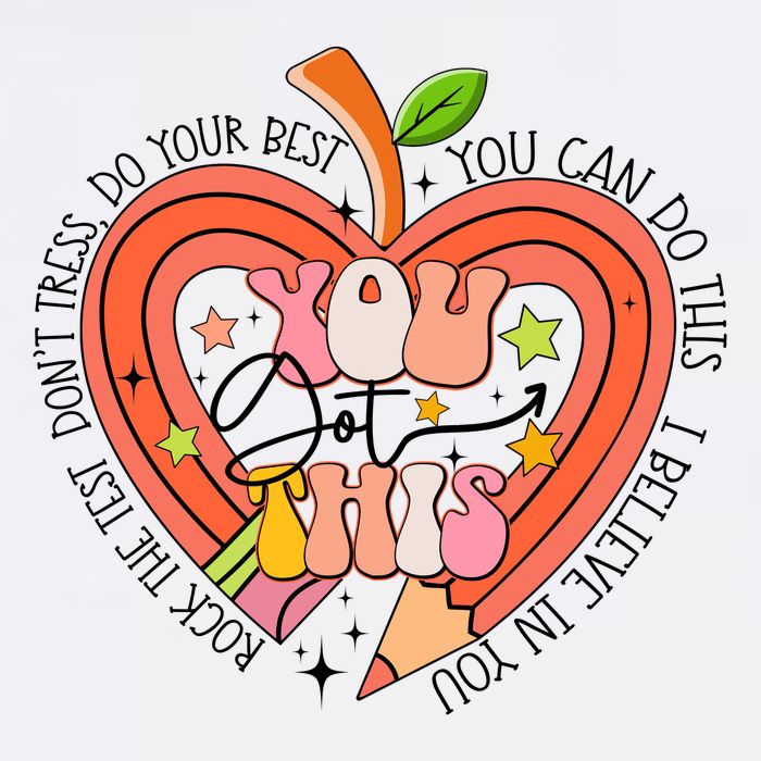 You Got This Lucky Test Day Rock The Test Don't Stress Do Your Best T-Shirt