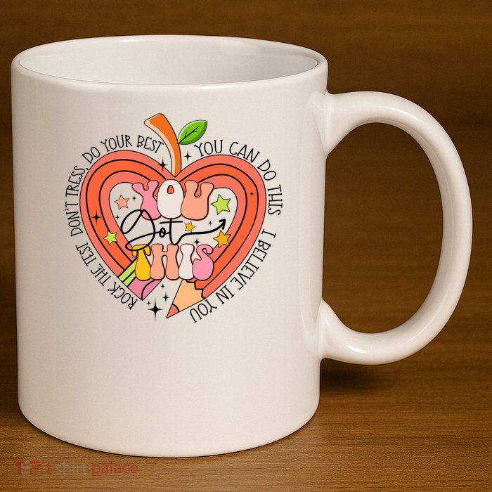 You Got This Lucky Test Day Rock The Test Don't Stress Do Your Best 11oz C Handle Ceramic Mug