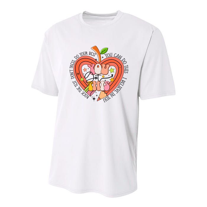 You Got This Lucky Test Day Rock The Test Don't Stress Do Your Best Youth Performance Sprint T-Shirt