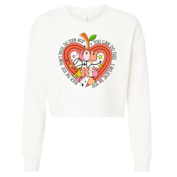 You Got This Lucky Test Day Rock The Test Don't Stress Do Your Best Cropped Pullover Crew