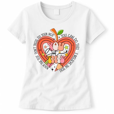 You Got This Lucky Test Day Rock The Test Don't Stress Do Your Best Womens T-Shirt