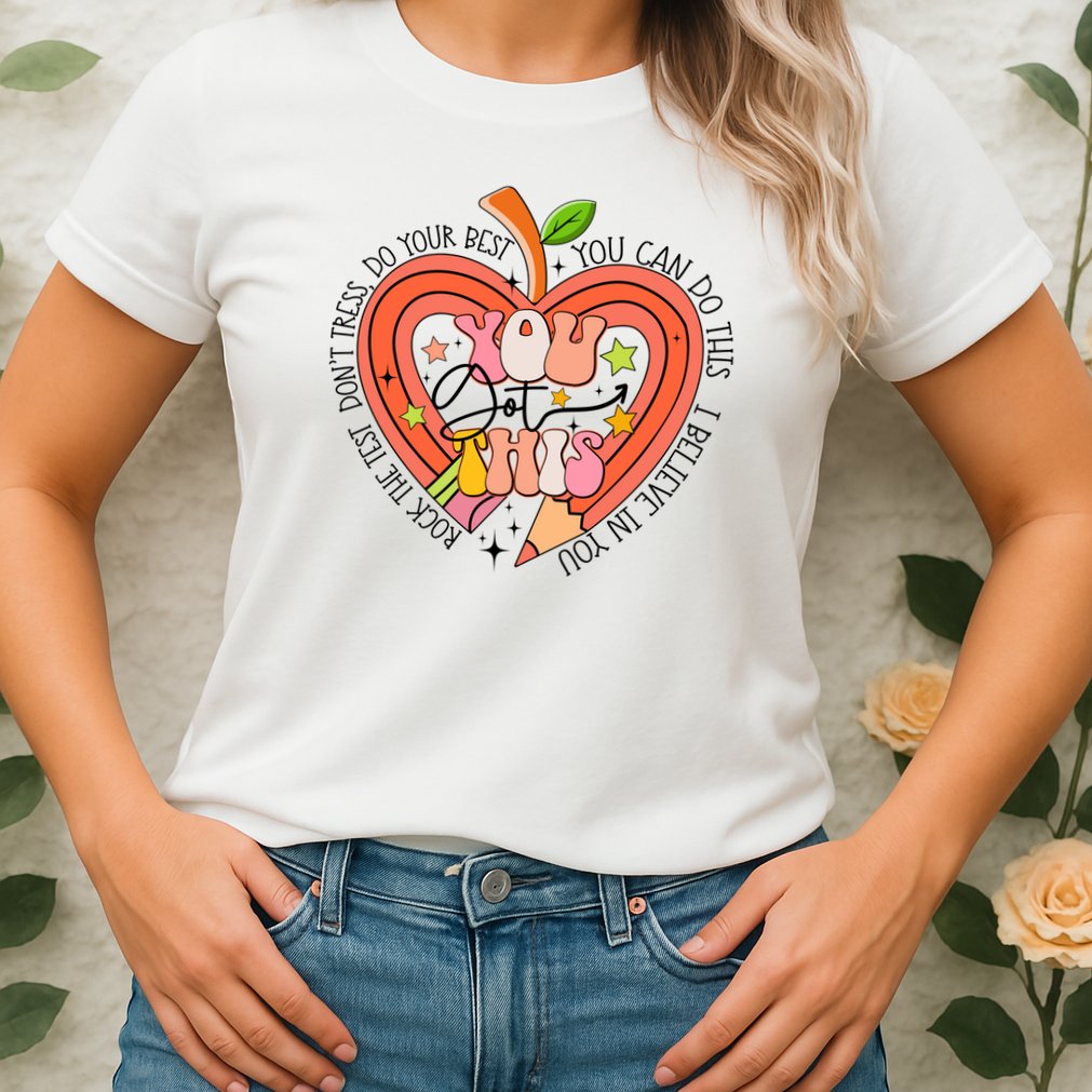 You Got This Lucky Test Day Rock The Test Don't Stress Do Your Best Womens T-Shirt