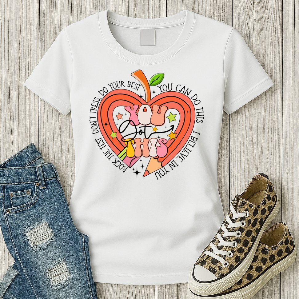 You Got This Lucky Test Day Rock The Test Don't Stress Do Your Best Womens T-Shirt