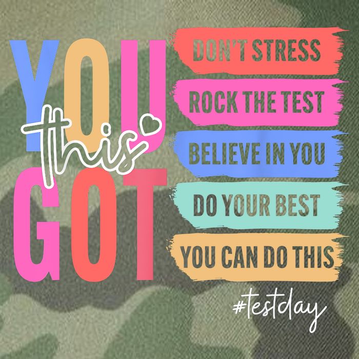 You Got This Don'T Stress Rock The Test Test Day Student Legacy Tie Dye Trucker Hat