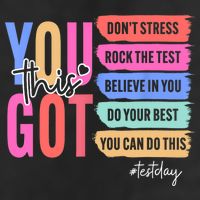 You Got This Don'T Stress Rock The Test Test Day Student 7 Panel Mesh Trucker Snapback Hat