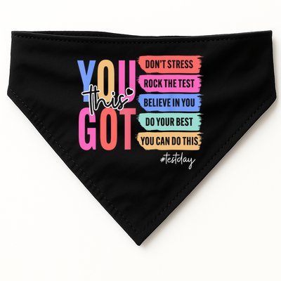 You Got This Don'T Stress Rock The Test Test Day Student USA-Made Doggie Bandana