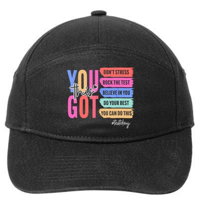You Got This Don'T Stress Rock The Test Test Day Student 7-Panel Snapback Hat