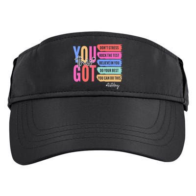 You Got This Don'T Stress Rock The Test Test Day Student Adult Drive Performance Visor