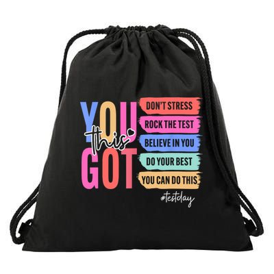 You Got This Don'T Stress Rock The Test Test Day Student Drawstring Bag